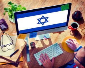 דגל ישראל על המסך